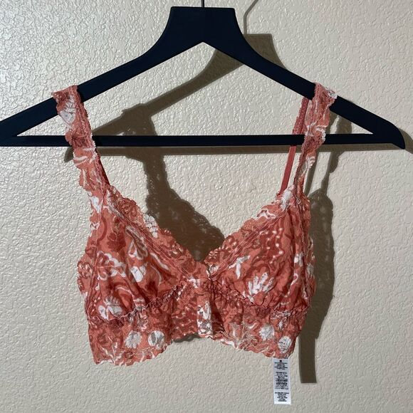 Hanky Panky Rust and White Lace Bralette - Picture 1 of 4